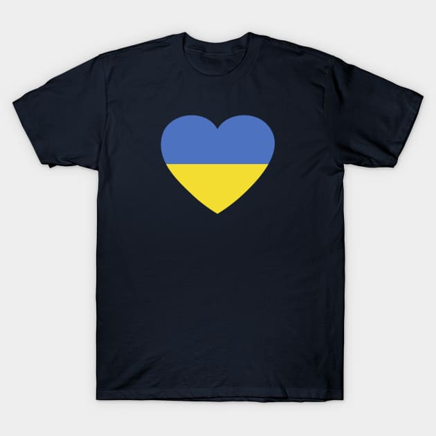 I Heart Ukraine // Heart-Shaped Ukraine Flag T-Shirt by SLAG_Creative